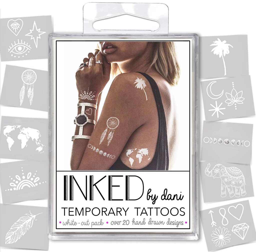 Temporary Tattoos - White Out Pack